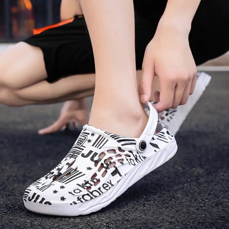Letter Print Slippers Men Summer Sandals Beach Shoes Beyond Trends Hub