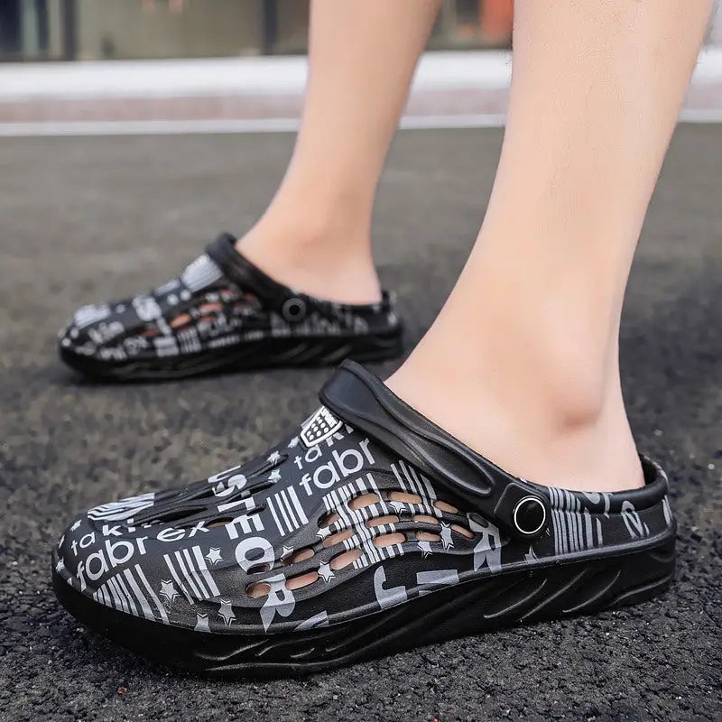 Letter Print Slippers Men Summer Sandals Beach Shoes Beyond Trends Hub