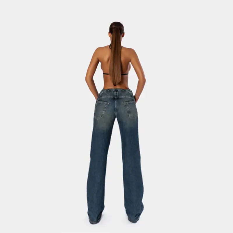 Loose And Simple All-match Denim Trousers Women Beyond Trends Hub