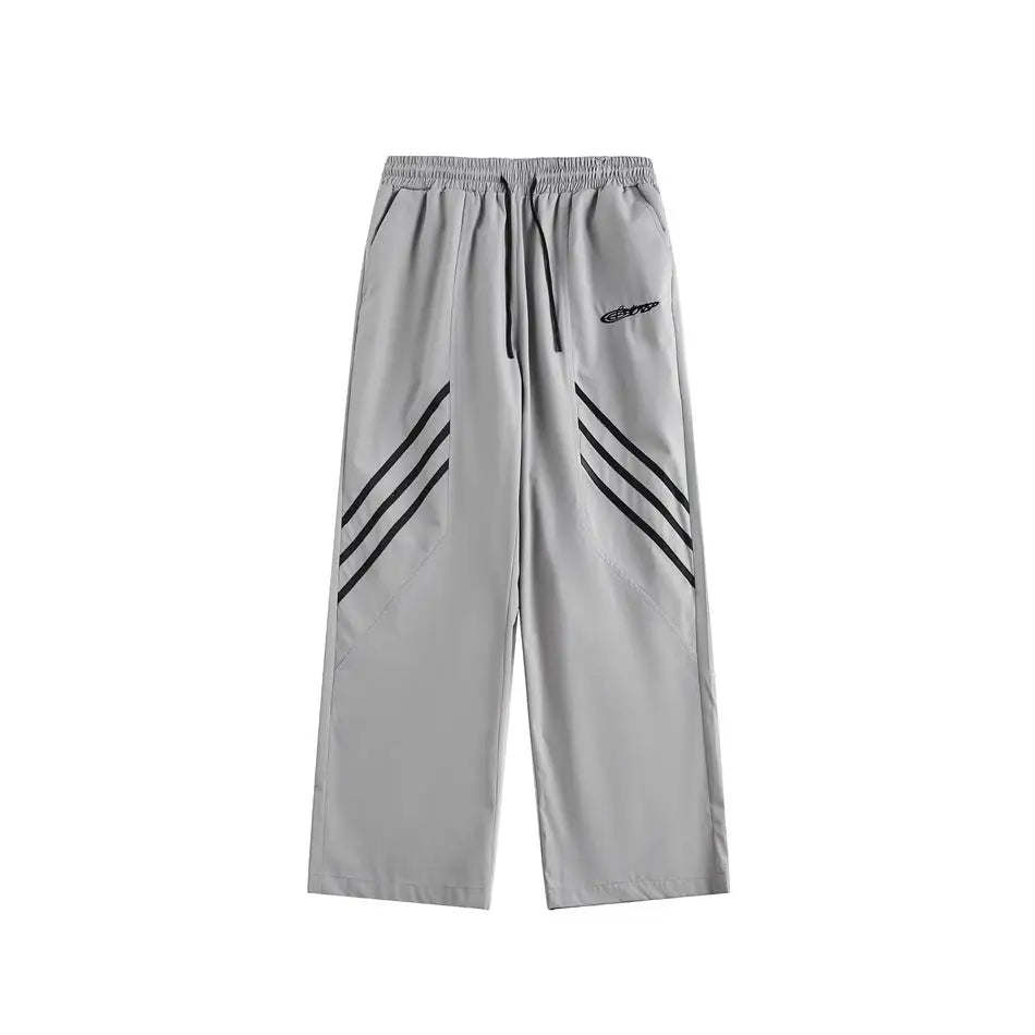 Loose Straight Casual Sports Trousers Men - Gray / M