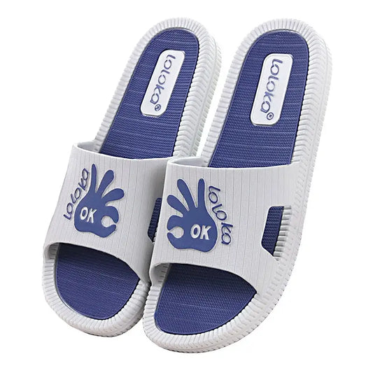 Lulujia Slippers Men And Women Summer Sandals And Slippers Thick-Soled Men’s Non-Slip Home Couples Bathing Plastic