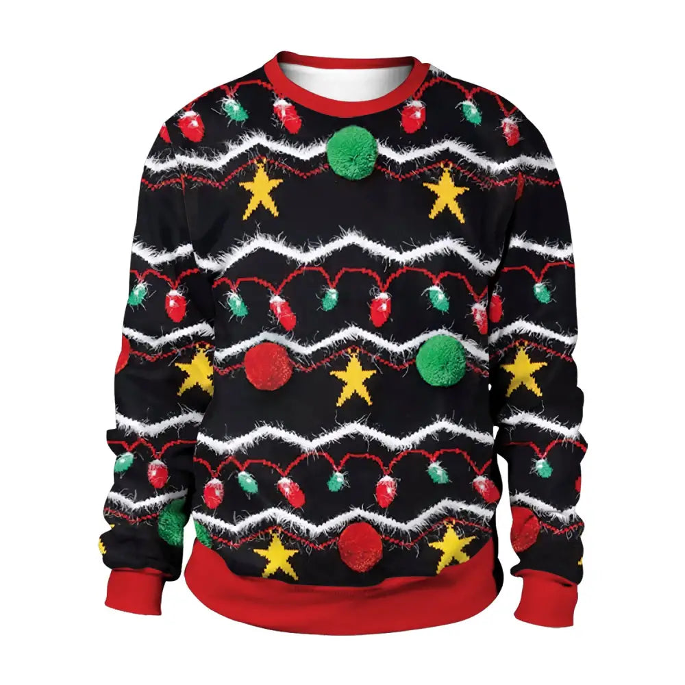 Men And Women Digital Printing Christmas Round Neck Sweater Tops Beyond Trends Hub