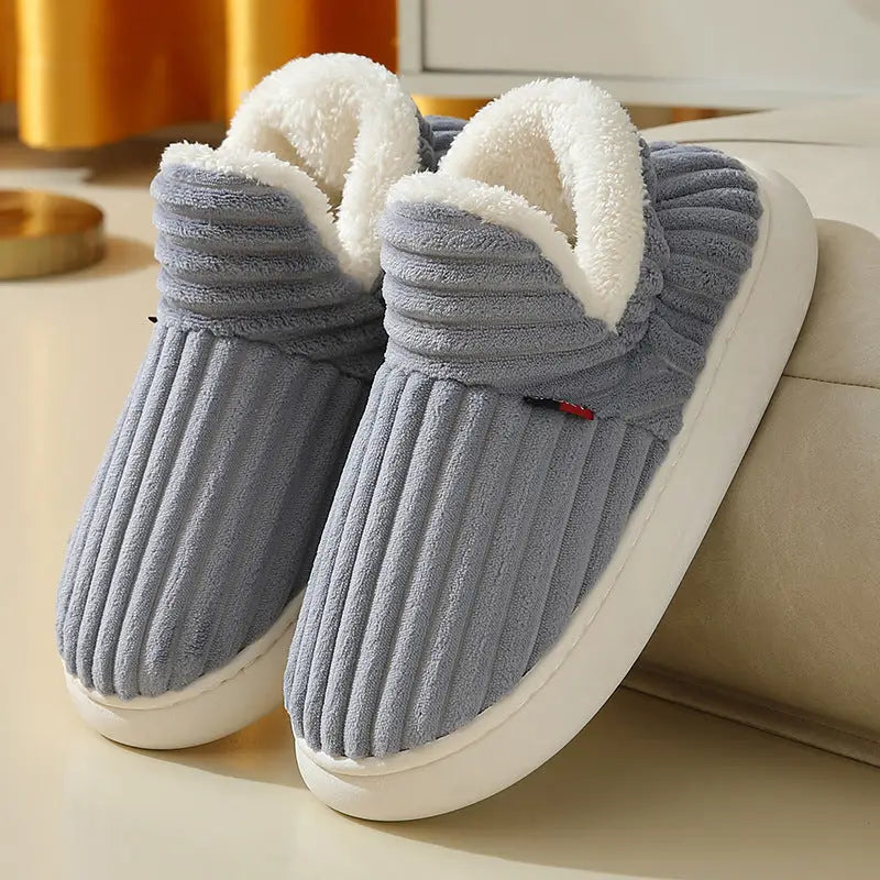 Men Winter New Women Cotton Slippers Outdoor Fashion Couple Slippers Warm Indoor Bedroom Cotton Plush Shoes Fleece Fluffy Beyond Trends Hub