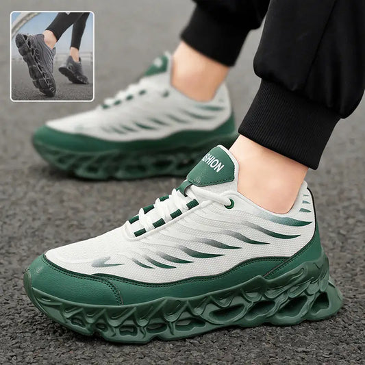 Men’s Lace-up Sneakers Thick-soled Daddy Vulcanized Shoes Outdoor Running Sports Casual Shoes - 4