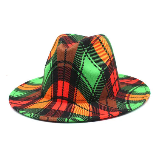 Men's And Women's Double-sided Color Matching Woolen Fedora Hat Beyond Trends Hub