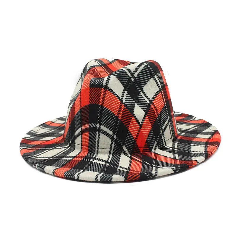 Men's And Women's Double-sided Color Matching Woolen Fedora Hat Beyond Trends Hub