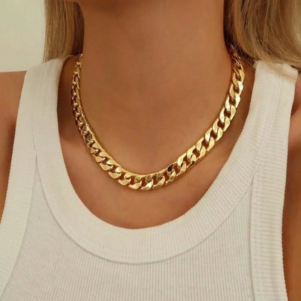 Men’s And Women’s Fashion Personalized Titanium Steel Necklace - Gold