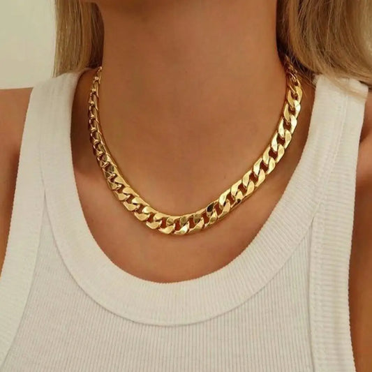 Men’s And Women’s Fashion Personalized Titanium Steel Necklace - Gold