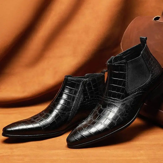 Men’s Boots Cowhide High Tops Cowhide Ankle Boots