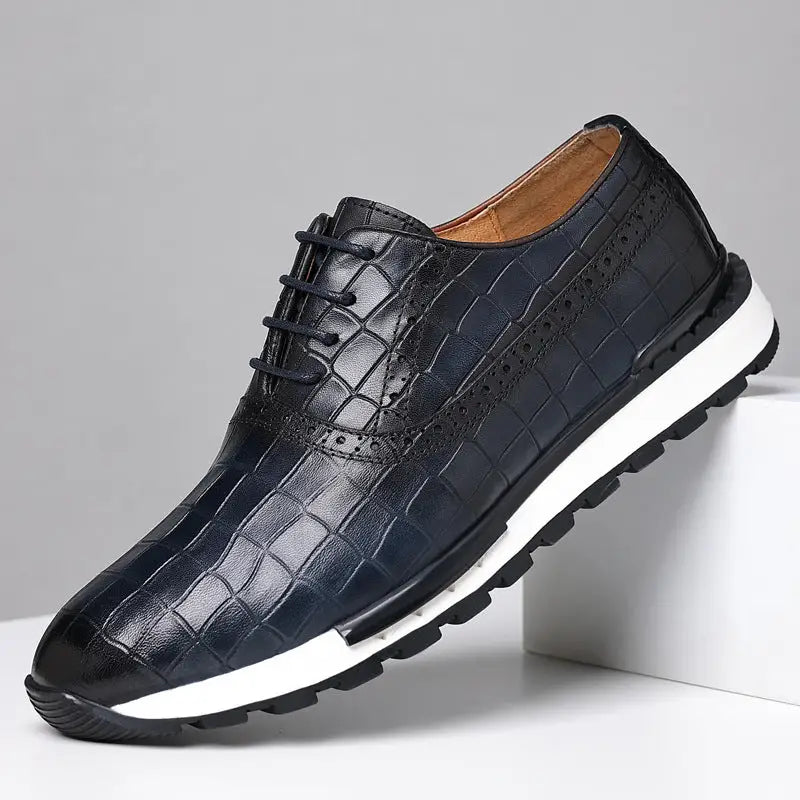 Men's British Lace Up Casual Top Layer Calf Leather Shoes Beyond Trends Hub