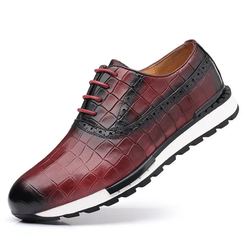 Men's British Lace Up Casual Top Layer Calf Leather Shoes Beyond Trends Hub