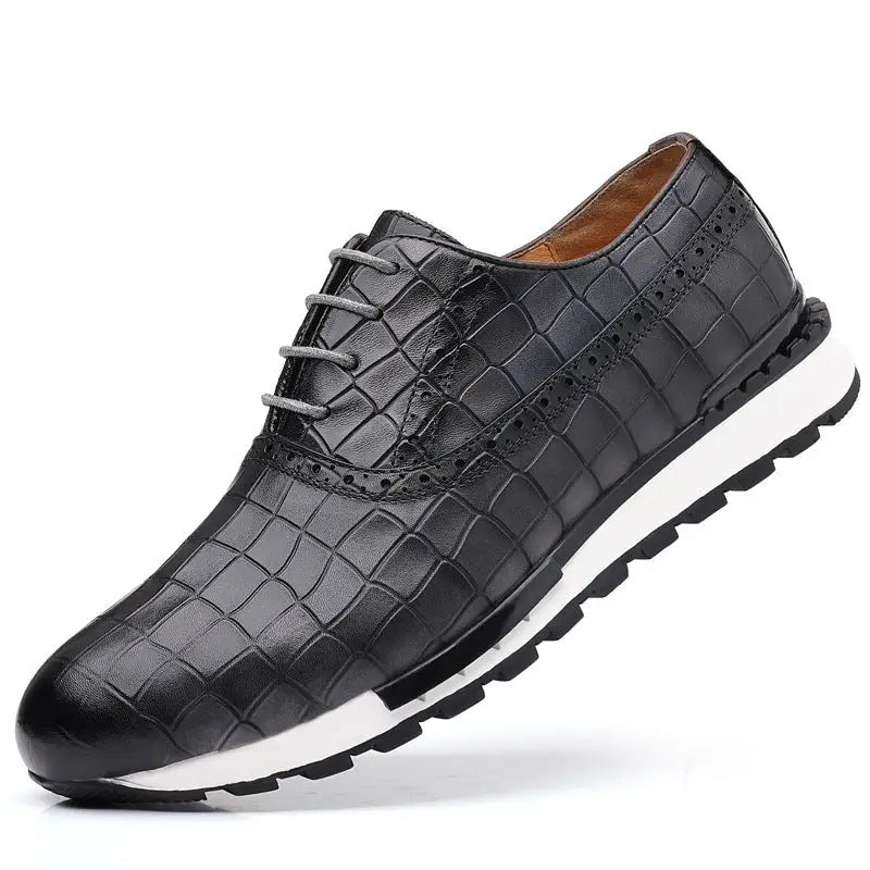 Men's British Lace Up Casual Top Layer Calf Leather Shoes Beyond Trends Hub