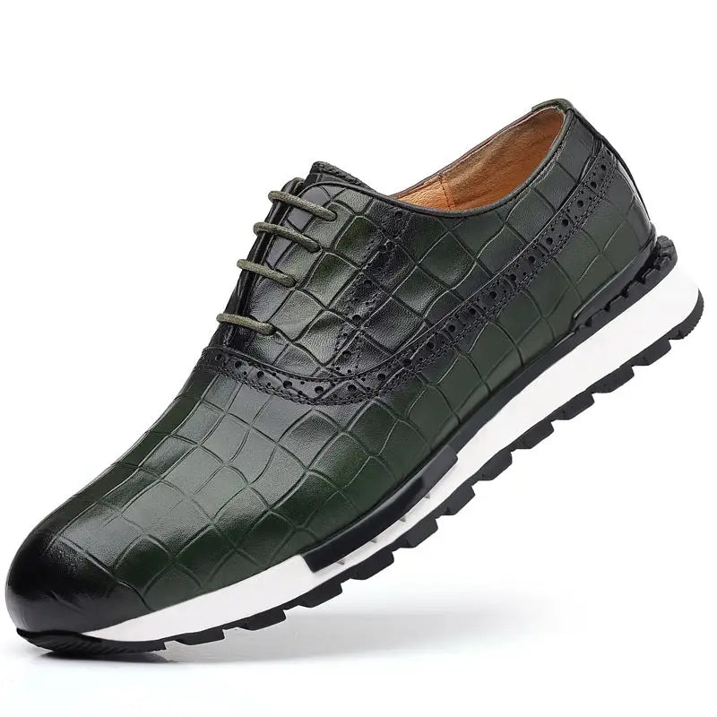 Men's British Lace Up Casual Top Layer Calf Leather Shoes Beyond Trends Hub