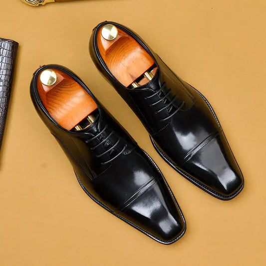 Men’s British Leather Formal Business Shoes
