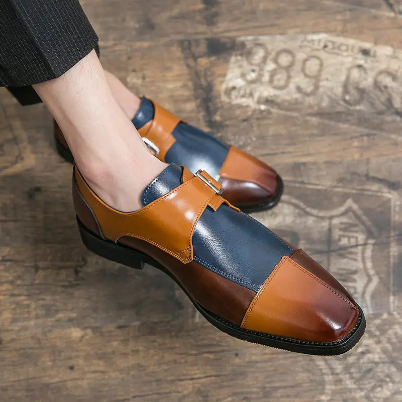 Men's British Style Assorted Colors Retro Buckle Casual Leather Shoes Beyond Trends Hub