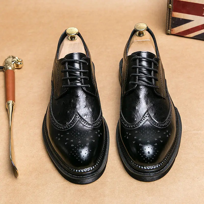 Men’s Business Formal Leather Shoes British Style