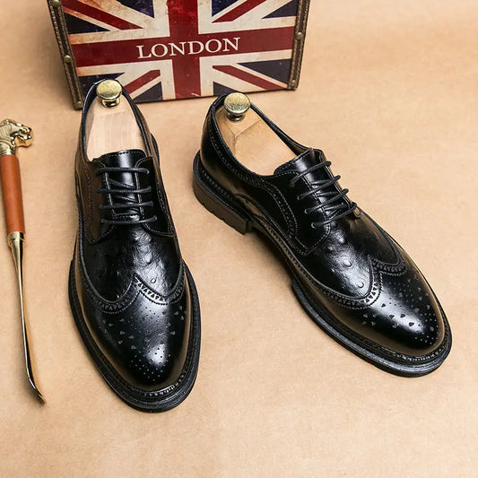 Men’s Business Formal Leather Shoes British Style