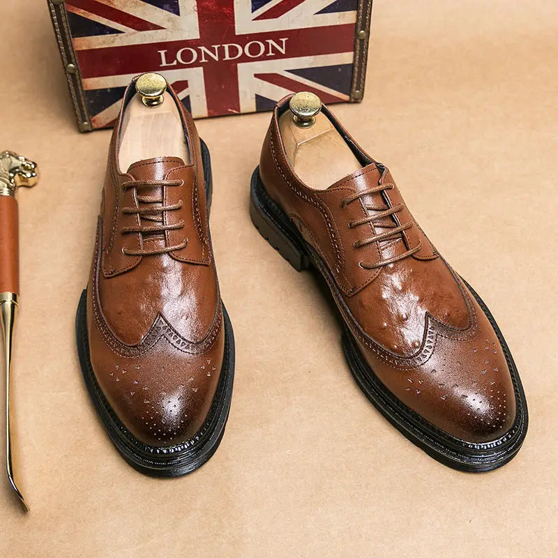 Men’s Business Formal Leather Shoes British Style