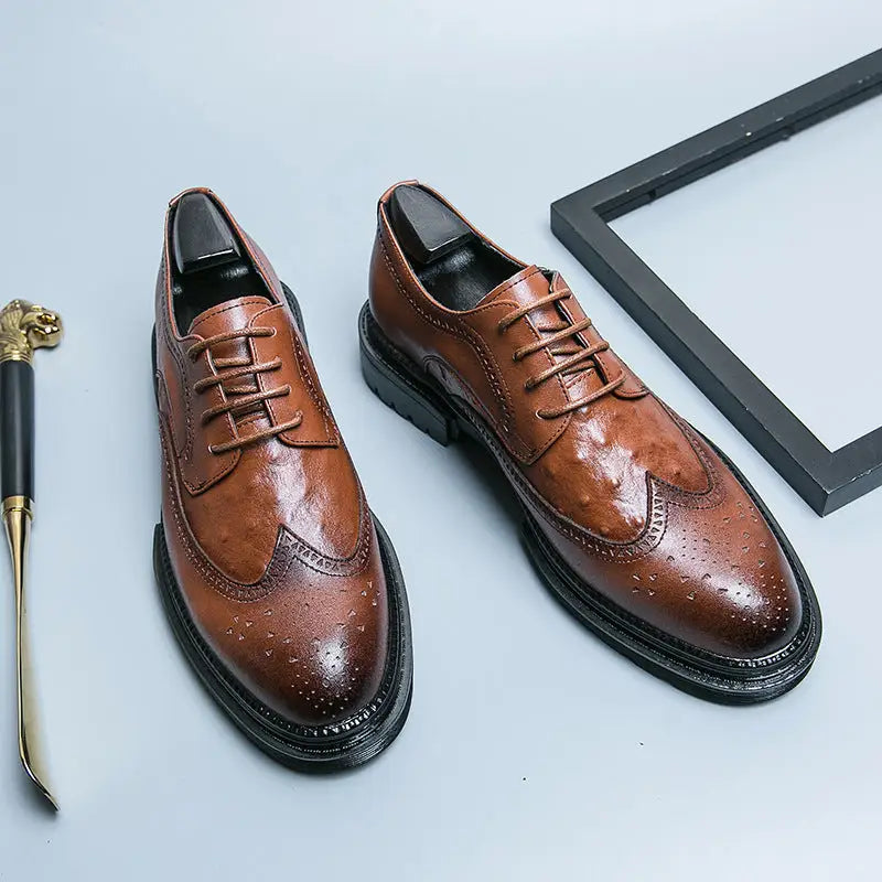 Men’s Business Formal Leather Shoes British Style