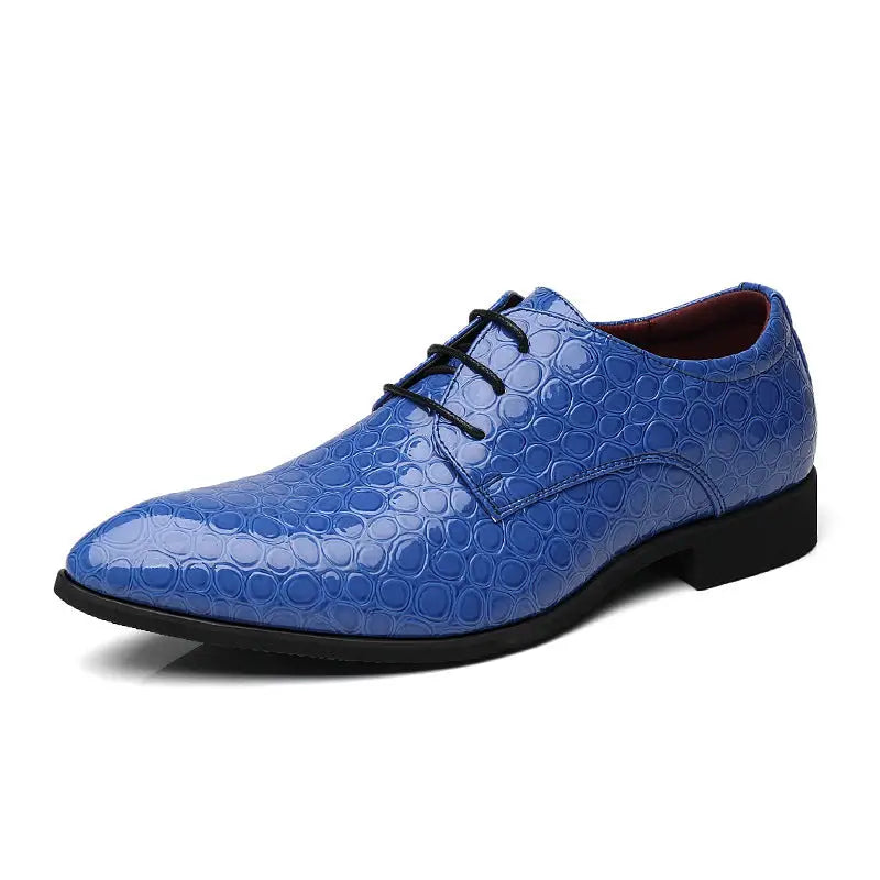 Men’s Business Formal Shoes Plus Size All-matching - Blue / 38