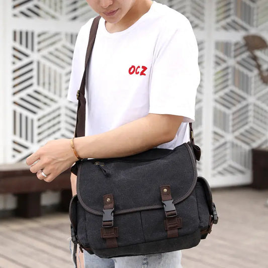 Men's Canvas Shoulder Bags Casual Men's Bags Messenger Bags Multifunctional Bags - Beyond Trends Hub 