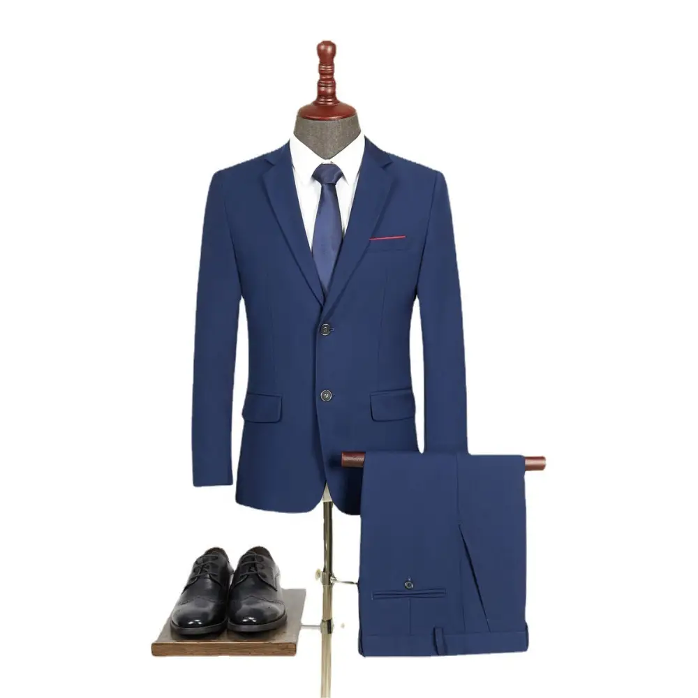 Men's Casual Business Suit Two-piece Suit Plus Size Work Ball Suit Men - Beyond Trends Hub 