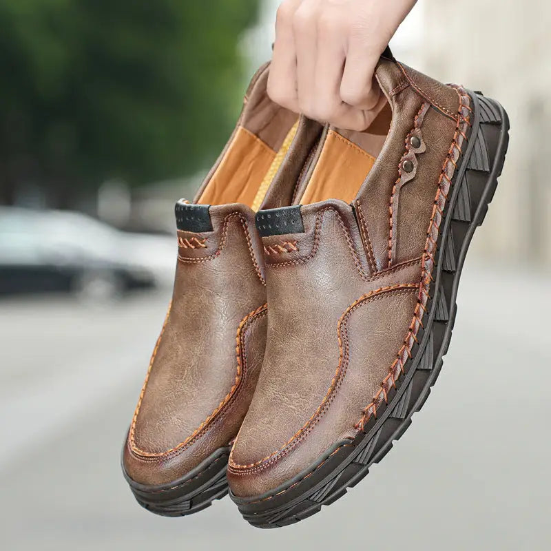 Men’s Casual Shoes Daily Slip-on Plus Size - Khaki / 38