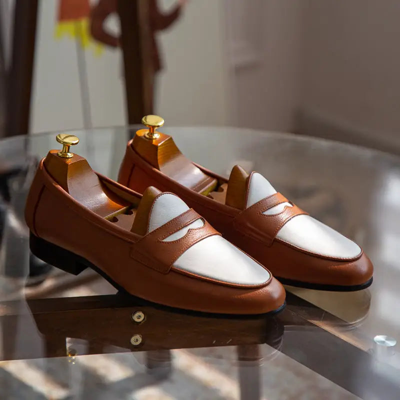 Men's Champagne Trendy Casual Leather Shoes Beyond Trends Hub
