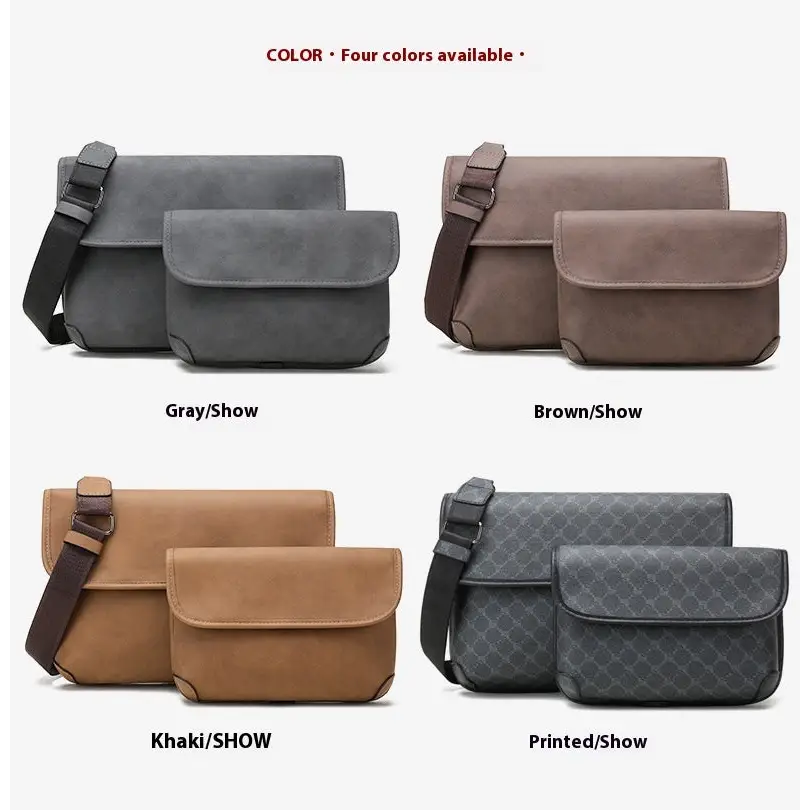 Men's Contrast Color Matte Fashion Retro Crossbody Shoulder Bag Beyond Trends Hub