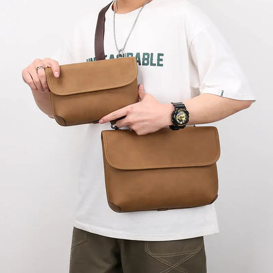 Men's Contrast Color Matte Fashion Retro Crossbody Shoulder Bag Beyond Trends Hub