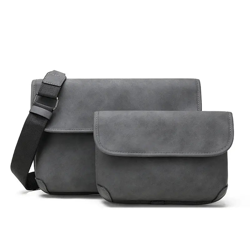Men's Contrast Color Matte Fashion Retro Crossbody Shoulder Bag Beyond Trends Hub