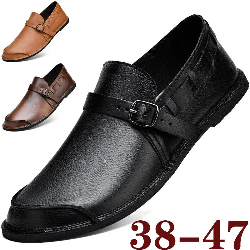 Men’s Daily Soft Sole Leather Casual Shoes