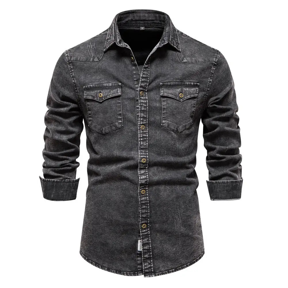 Men's Denim Shirt Quality Heavy Duty Washing - Beyond Trends Hub 