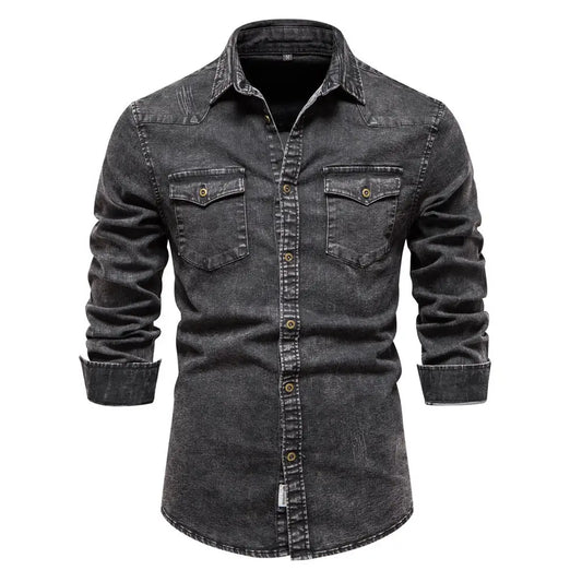 Men's Denim Shirt Quality Heavy Duty Washing - Beyond Trends Hub 