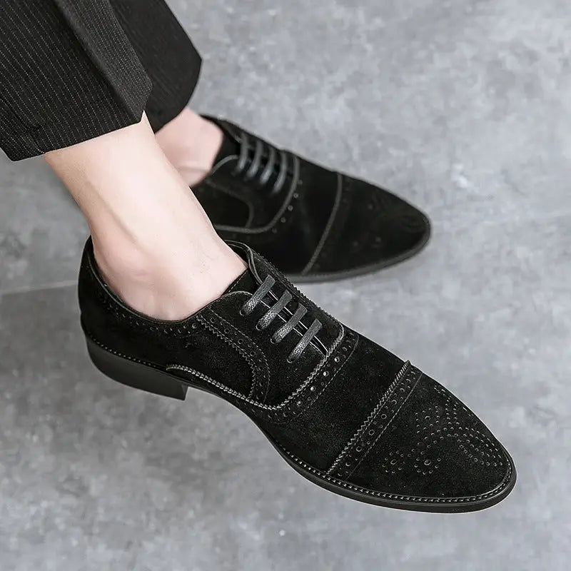 Men's Fashion Casual Brogue Carved Leather Shoes Beyond Trends Hub