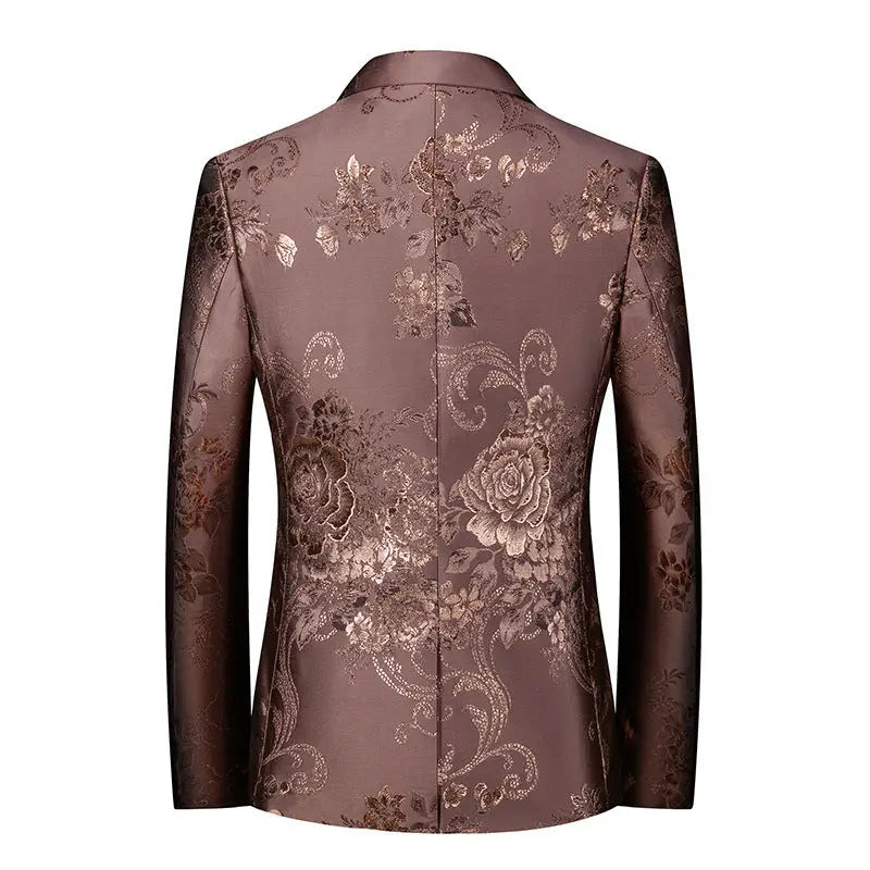 Men’s Floral Suit Casual Small Suit Gilding Printed Coat Men Beyond Trends Hub
