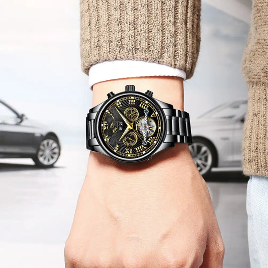 Men's Fully Automatic Mechanical Watch Fashion Calendar Waterproof - Beyond Trends Hub 