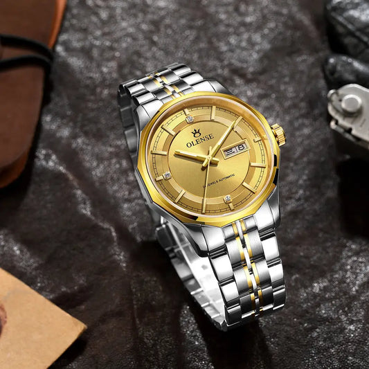 Men's High-end Mechanical Watch Stainless Steel Waterproof - Beyond Trends Hub 