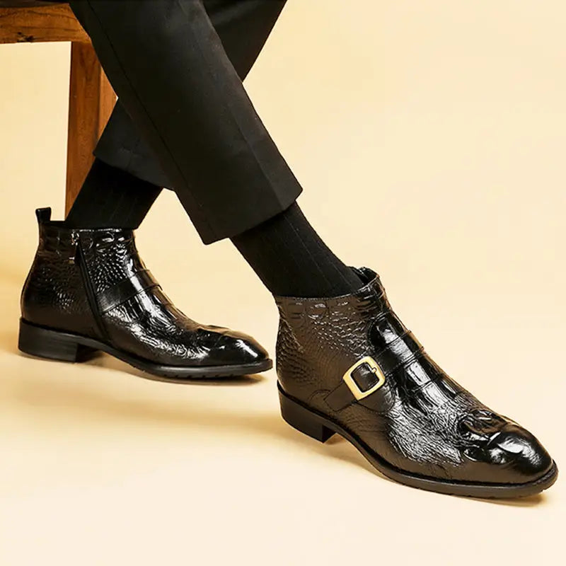 Men’s High Top British Style Formal Leather Shoes