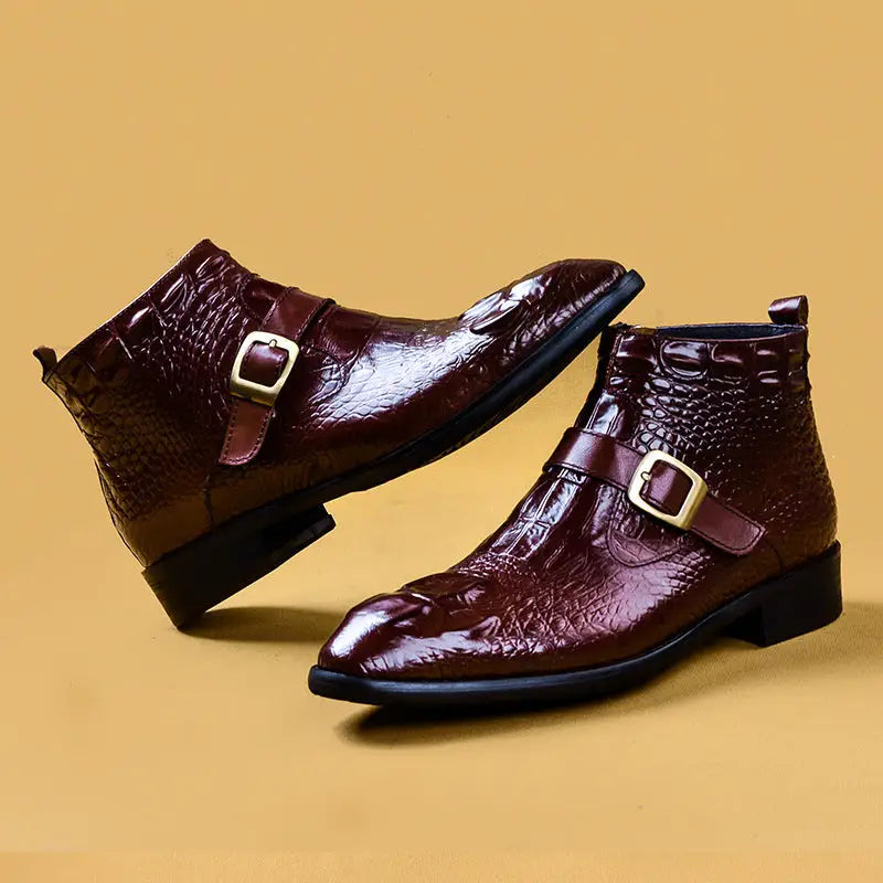 Men’s High Top British Style Formal Leather Shoes