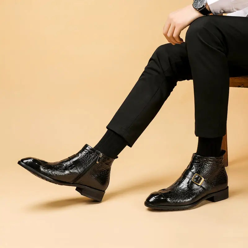 Men’s High Top British Style Formal Leather Shoes