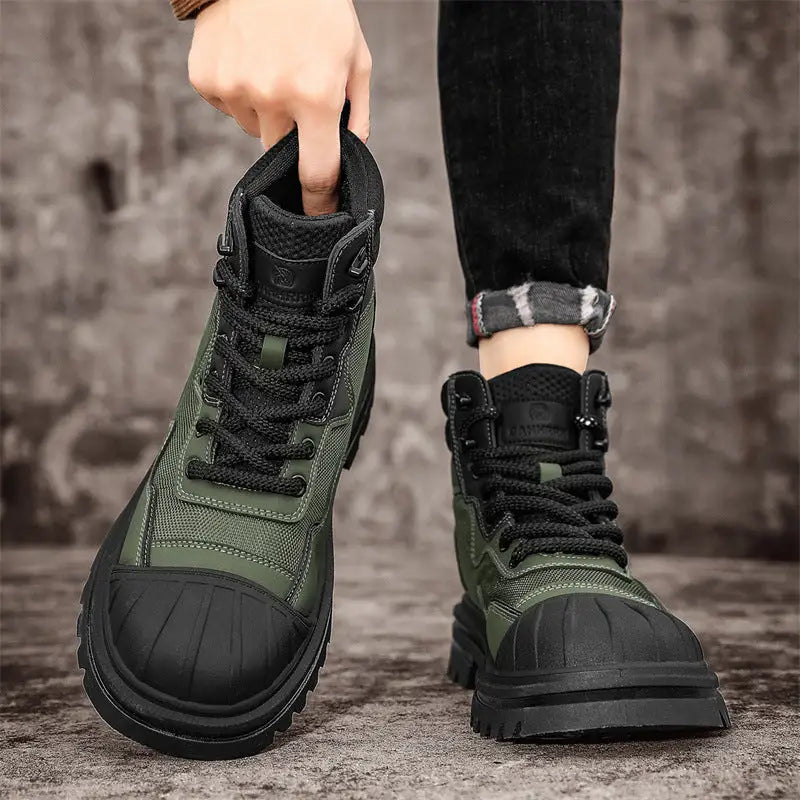 Men's High-top Shell Toe Rhubarb Martin Boots Beyond Trends Hub