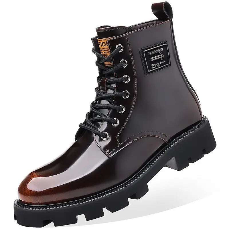 Men's High-top Soft Leather Mid-top Workwear Boots All-match Breathable Boots Beyond Trends Hub