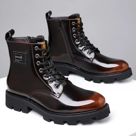 Men's High-top Soft Leather Mid-top Workwear Boots All-match Breathable Boots Beyond Trends Hub