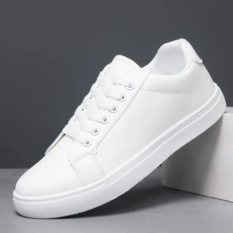 Men’s Korean Fashion Board Shoes Casual Plus Size - Pure White / 39
