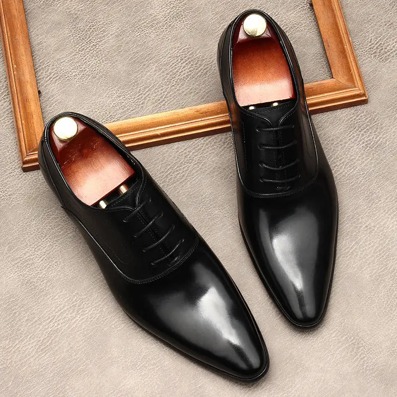Men’s Lace-up Pointed Formal Leather Shoes