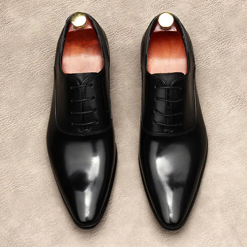 Men’s Lace-up Pointed Formal Leather Shoes