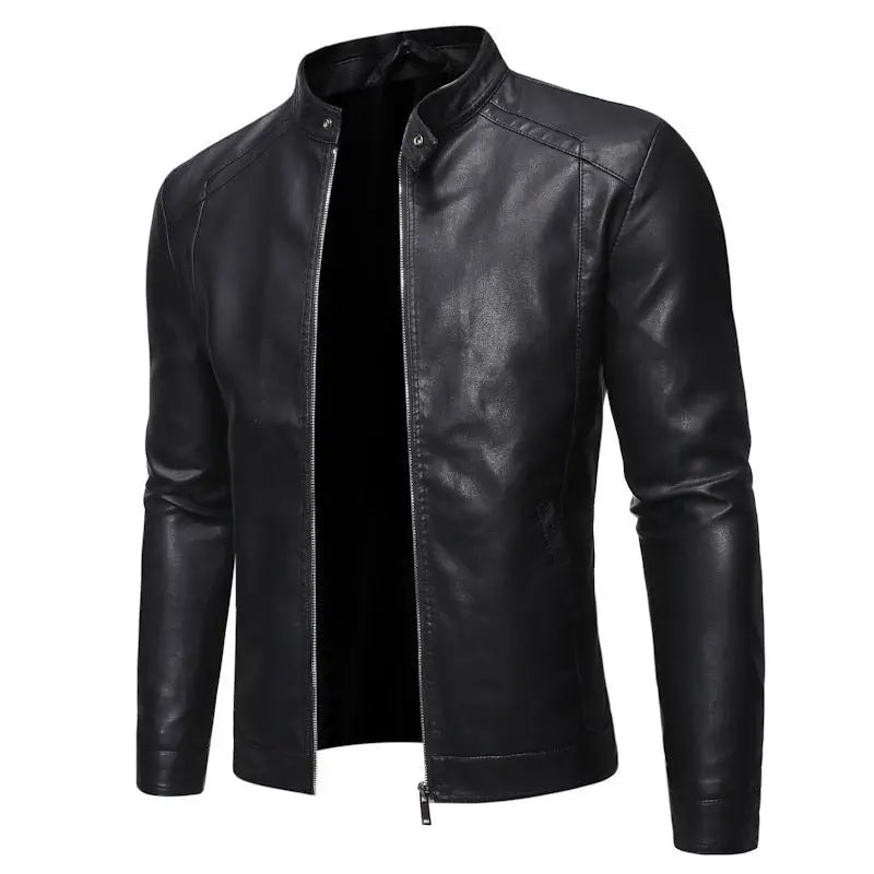 Men’s leather jacket motorcycle jacket