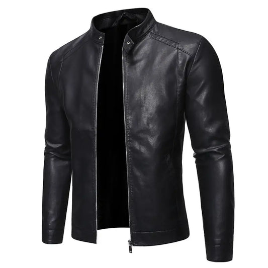 Men’s leather jacket motorcycle jacket