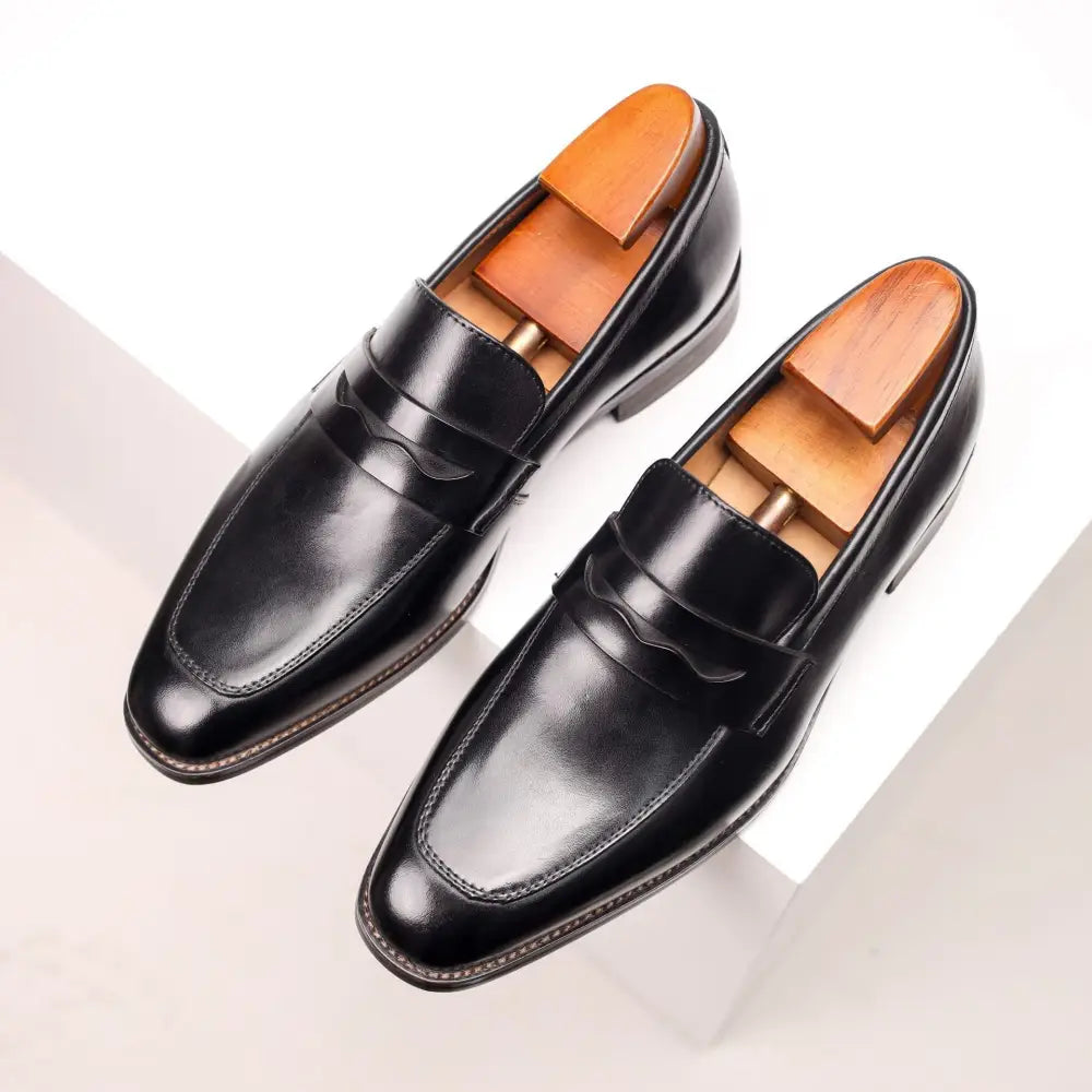Men's Leather Shoes Business First Layer Cowhide Lazy Beyond Trends Hub
